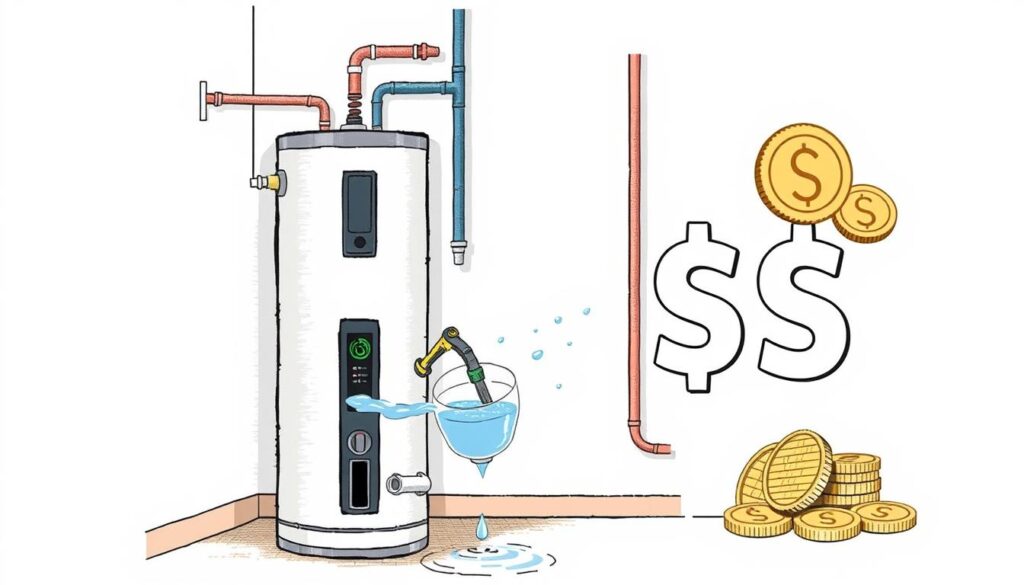 how much does it cost to drain a water heater